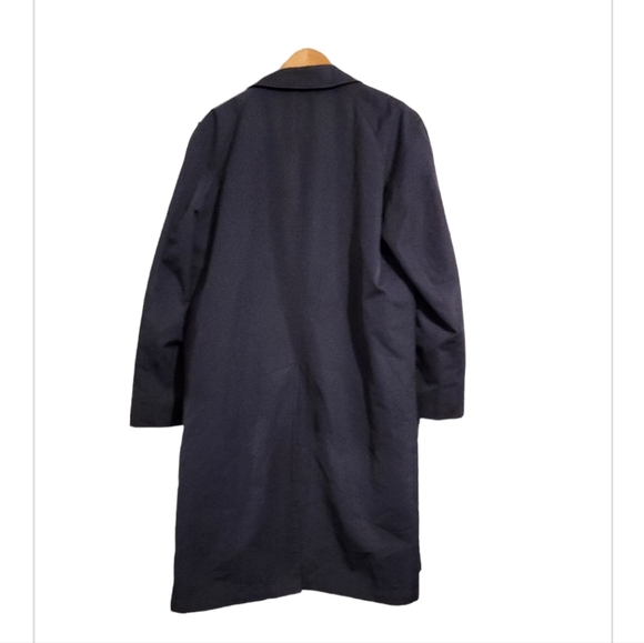 Men's Bentley's of London Navy Blue Trench Coat with Removable Lining - Picture 4 of 9